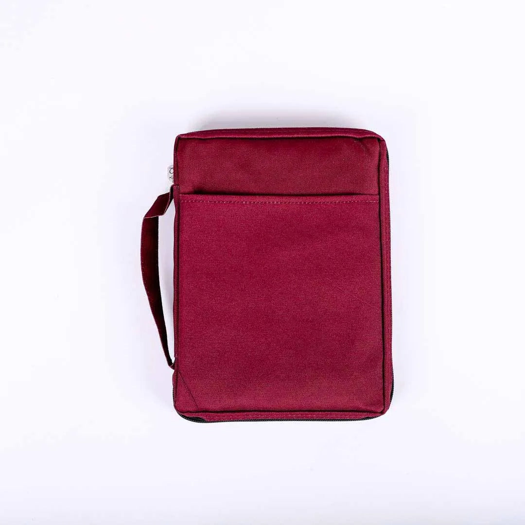 Canvas Bible Cover - Burgundy - The Christian Gift Company