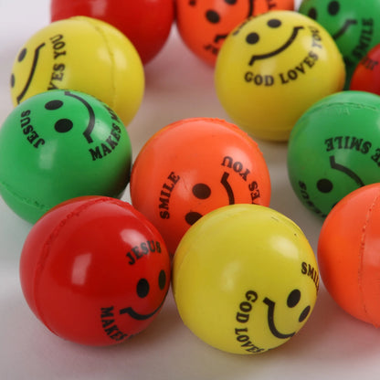 Smile Bouncing Balls - pack of 12 - The Christian Gift Company