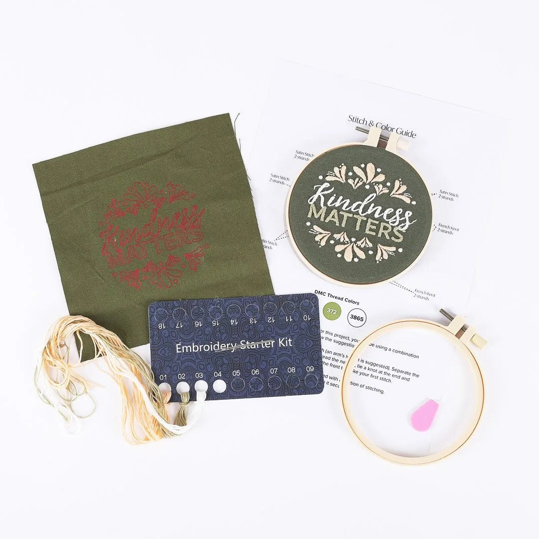 Small Embroidery Kit - Kindness Matters - The Christian Gift Company