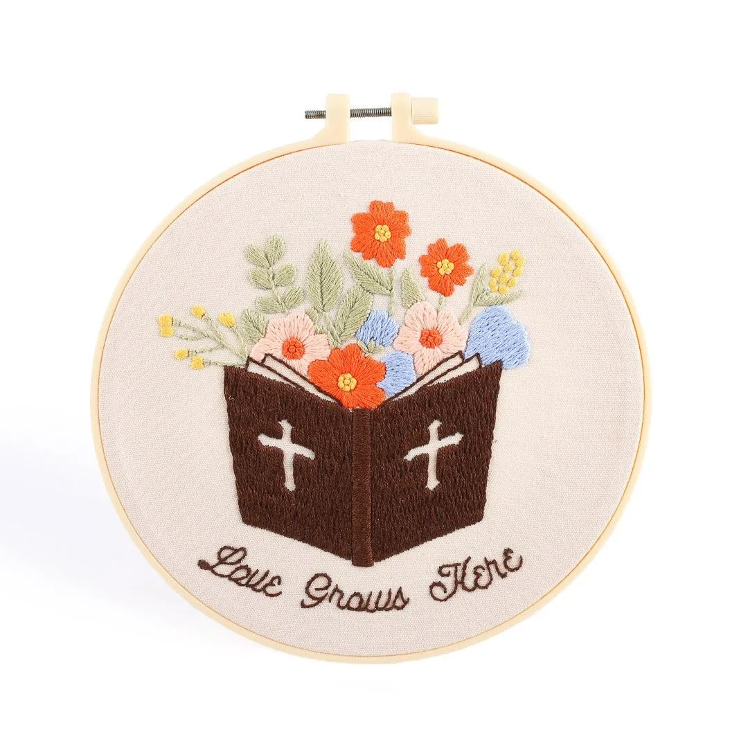 Embroidery Kit - Love Grows Here - The Christian Gift Company