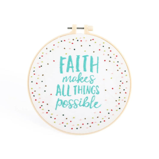 Embroidery Kit - Faith Makes All Things Possible - The Christian Gift Company