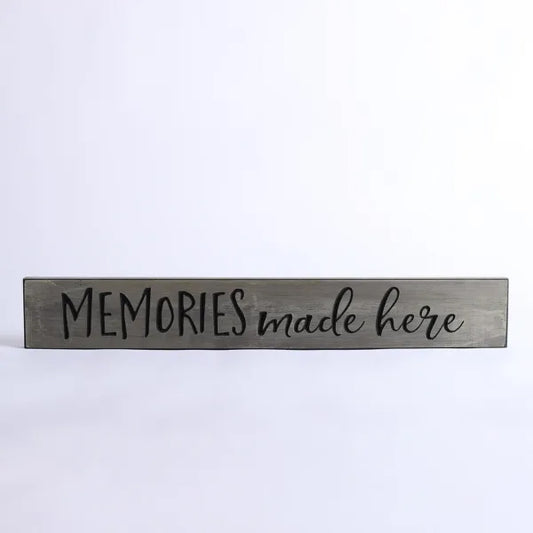 60cm Engraved Wooden Sign: Memories Made Here/Sage - The Christian Gift Company