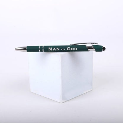 Engraved Gift Pen Green - Man Of God - The Christian Gift Company