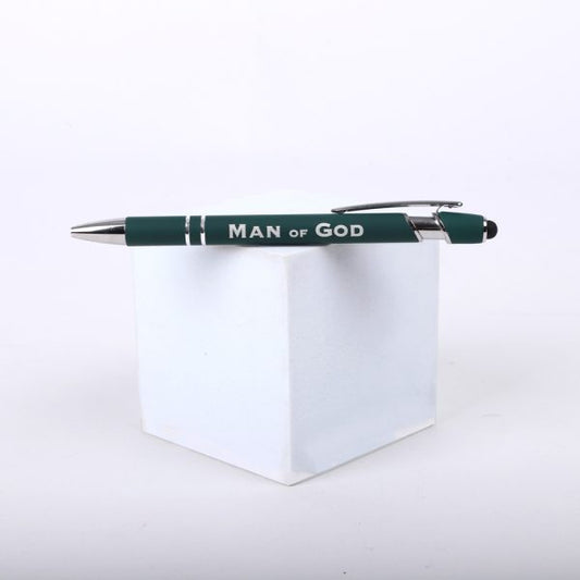 Engraved Gift Pen Green - Man Of God - The Christian Gift Company