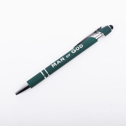 Engraved Gift Pen Green - Man Of God - The Christian Gift Company