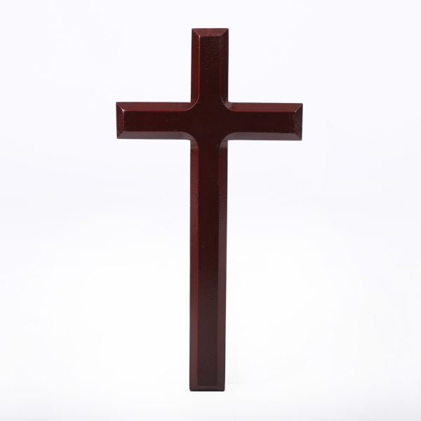 25cm Wooden Wall Cross: Cherry Finish - The Christian Gift Company