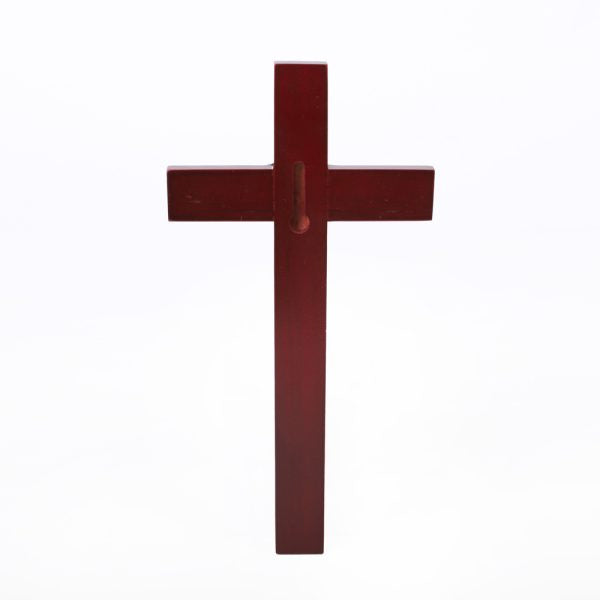 25cm Wooden Wall Cross: Cherry Finish - The Christian Gift Company