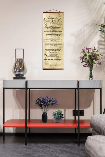 Wall Hanging Scroll - Footprints - The Christian Gift Company
