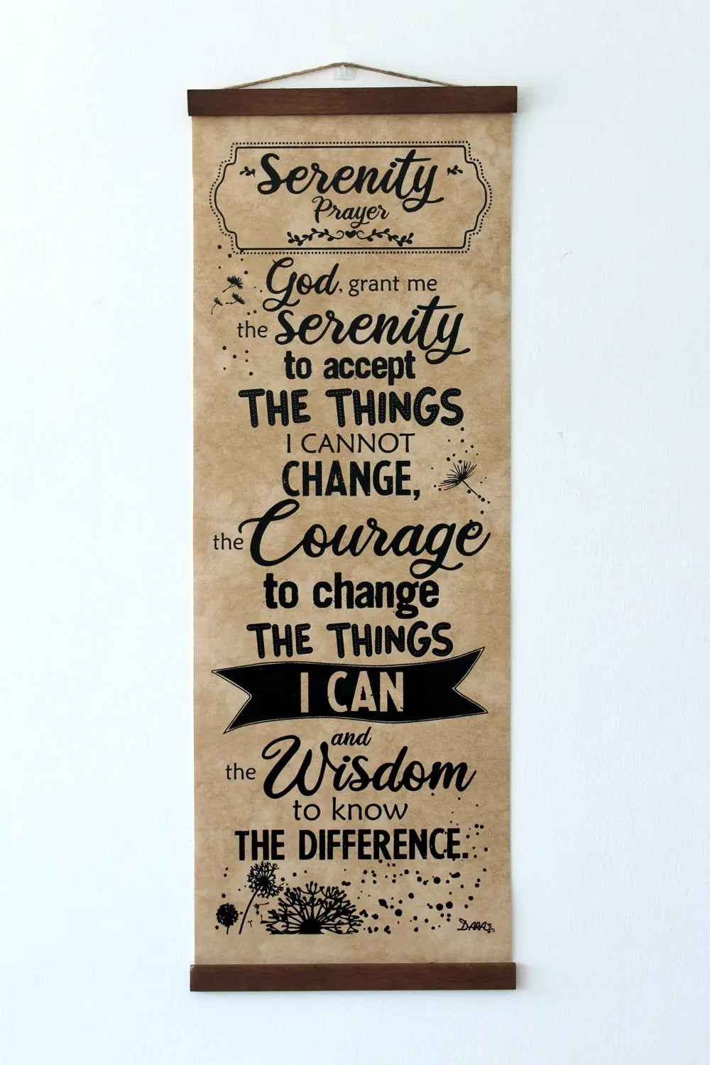 Wall Hanging Scroll - Serenity Prayer - The Christian Gift Company