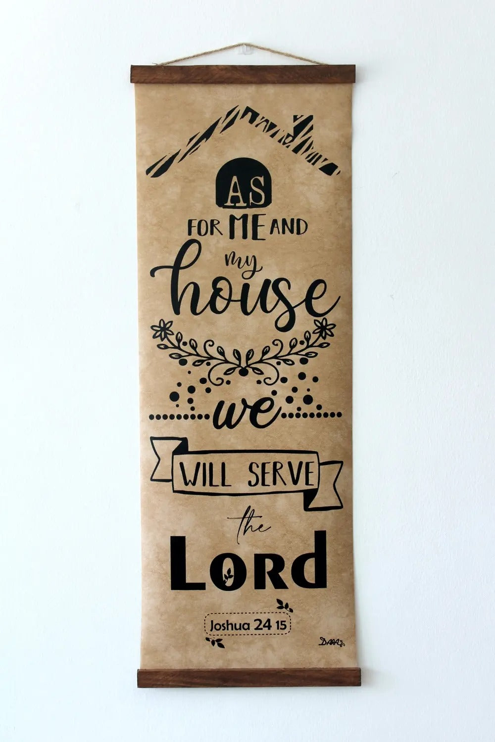 Wall Hanging Scroll - As For Me And My House - The Christian Gift Company