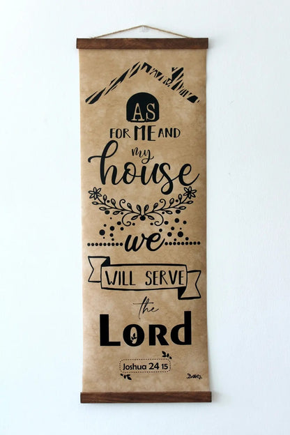 Wall Hanging Scroll - As For Me And My House - The Christian Gift Company