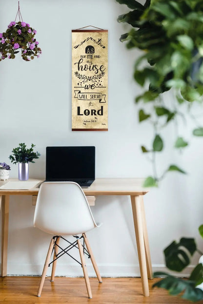 Wall Hanging Scroll - As For Me And My House - The Christian Gift Company