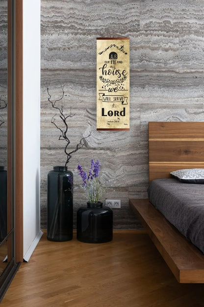 Wall Hanging Scroll - As For Me And My House - The Christian Gift Company