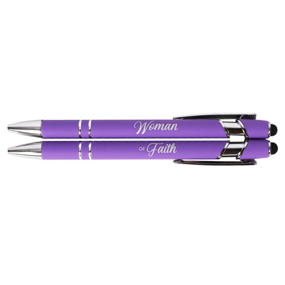 Soft Touch Gift Pen - Woman of Faith - The Christian Gift Company
