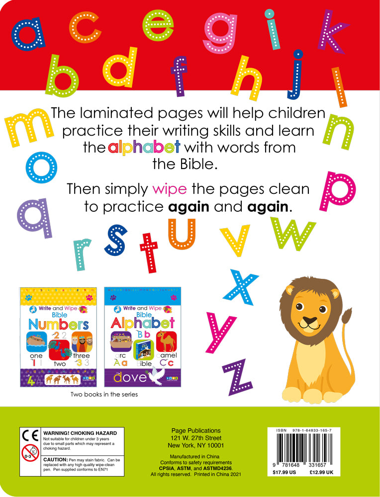 Write And Wipe Bible Alphabet - The Christian Gift Company