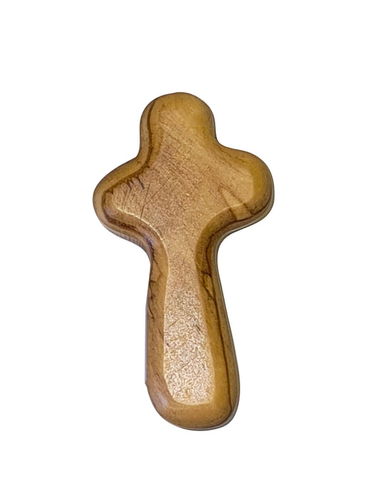 Small Olive Wood Holding Cross - The Christian Gift Company