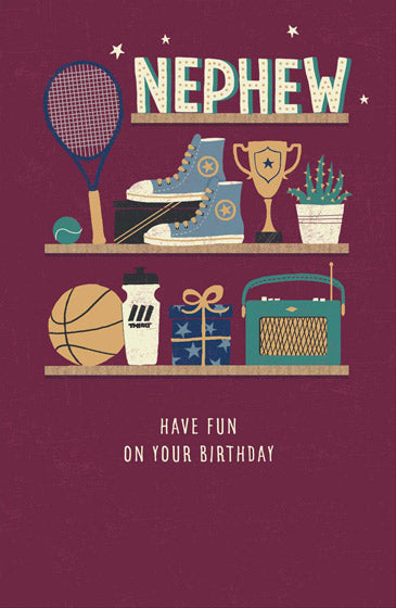 Nephew Birthday Card - Shelves - The Christian Gift Company