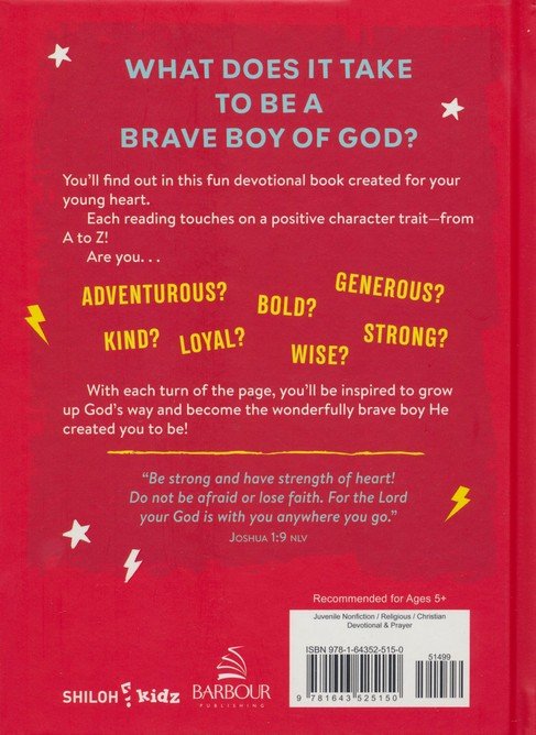 A to Z Devotions for Brave Boys - The Christian Gift Company