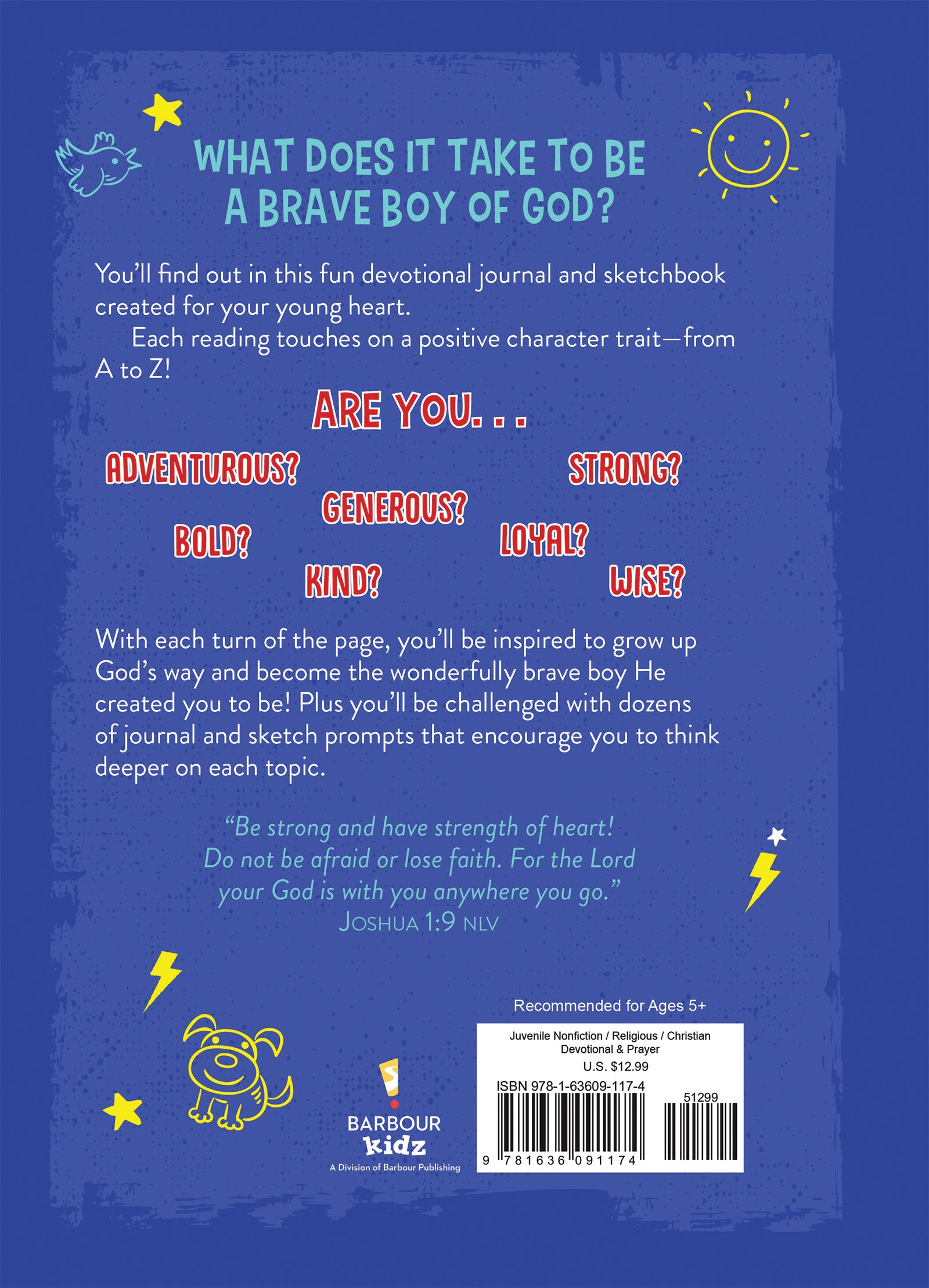 A to Z Devotional Journal and Sketchbook for Brave Boys - The Christian Gift Company