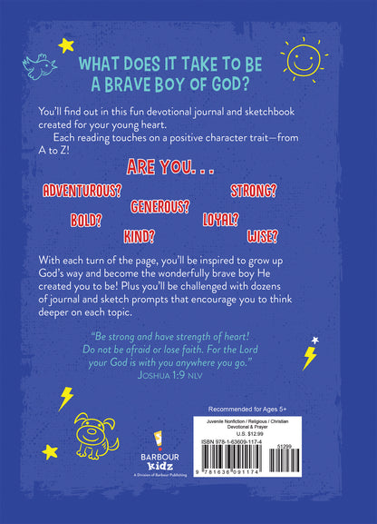 A to Z Devotional Journal and Sketchbook for Brave Boys - The Christian Gift Company