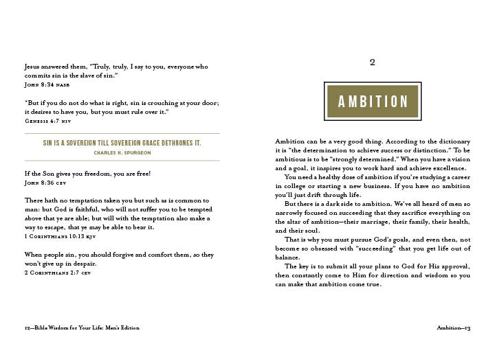 Bible Wisdom for Your Life: Men's Edition - The Christian Gift Company