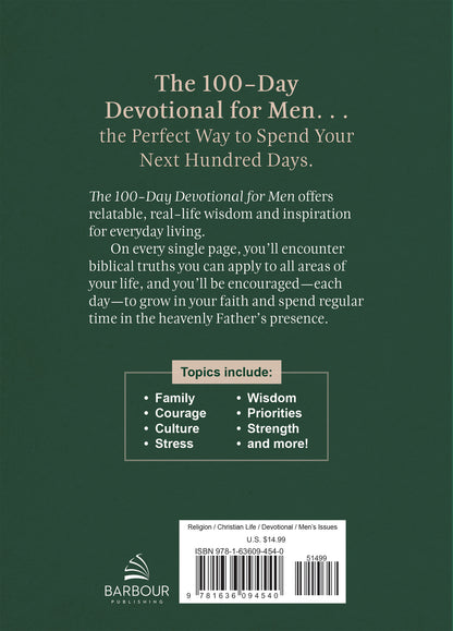 The 100-Day Devotional for Men - The Christian Gift Company