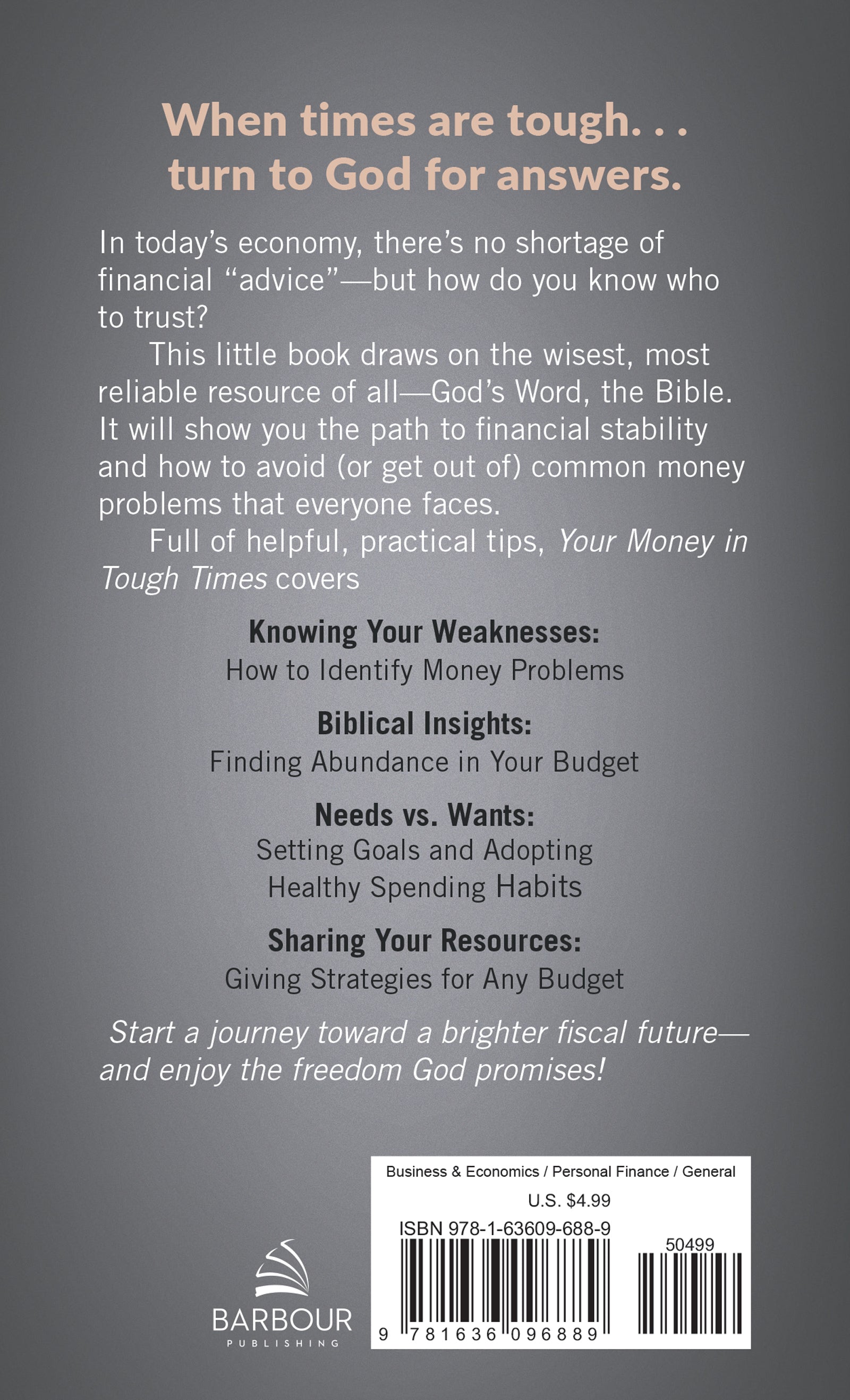 Your Money in Tough Times - The Christian Gift Company