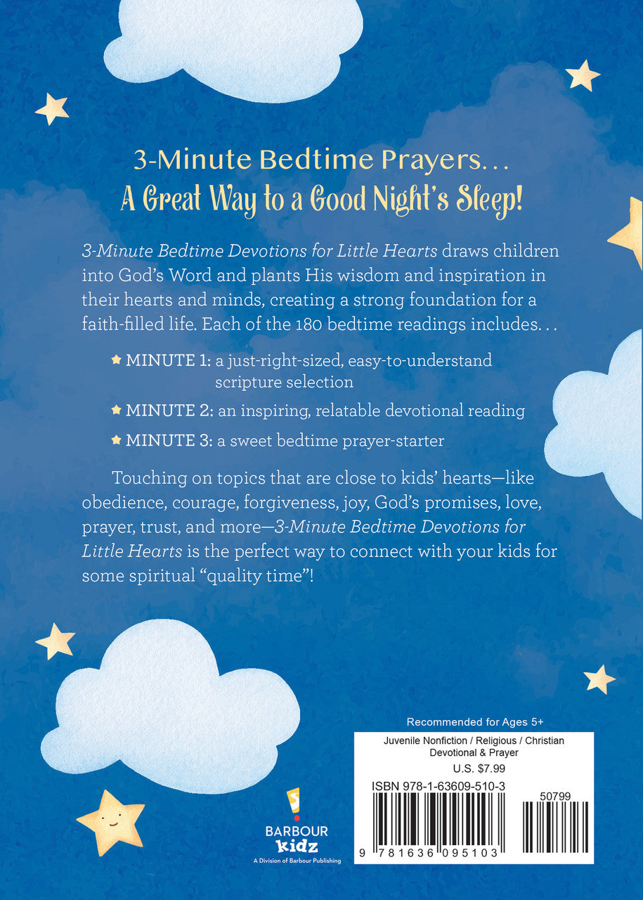 3-Minute Bedtime Devotions for Little Hearts - The Christian Gift Company