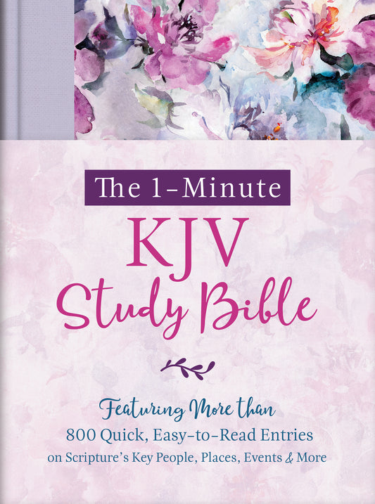The 1-Minute KJV Study Bible (Lavender Petals) - The Christian Gift Company