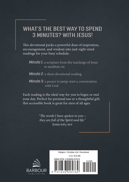 3 Minutes with Jesus: 180 Devotions for Men - The Christian Gift Company