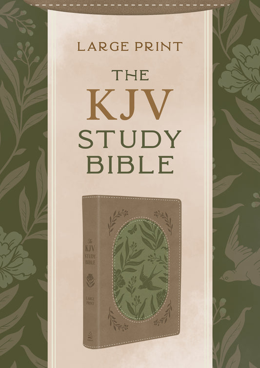 The KJV Study Bible, Large Print [Olive Branches] - The Christian Gift Company