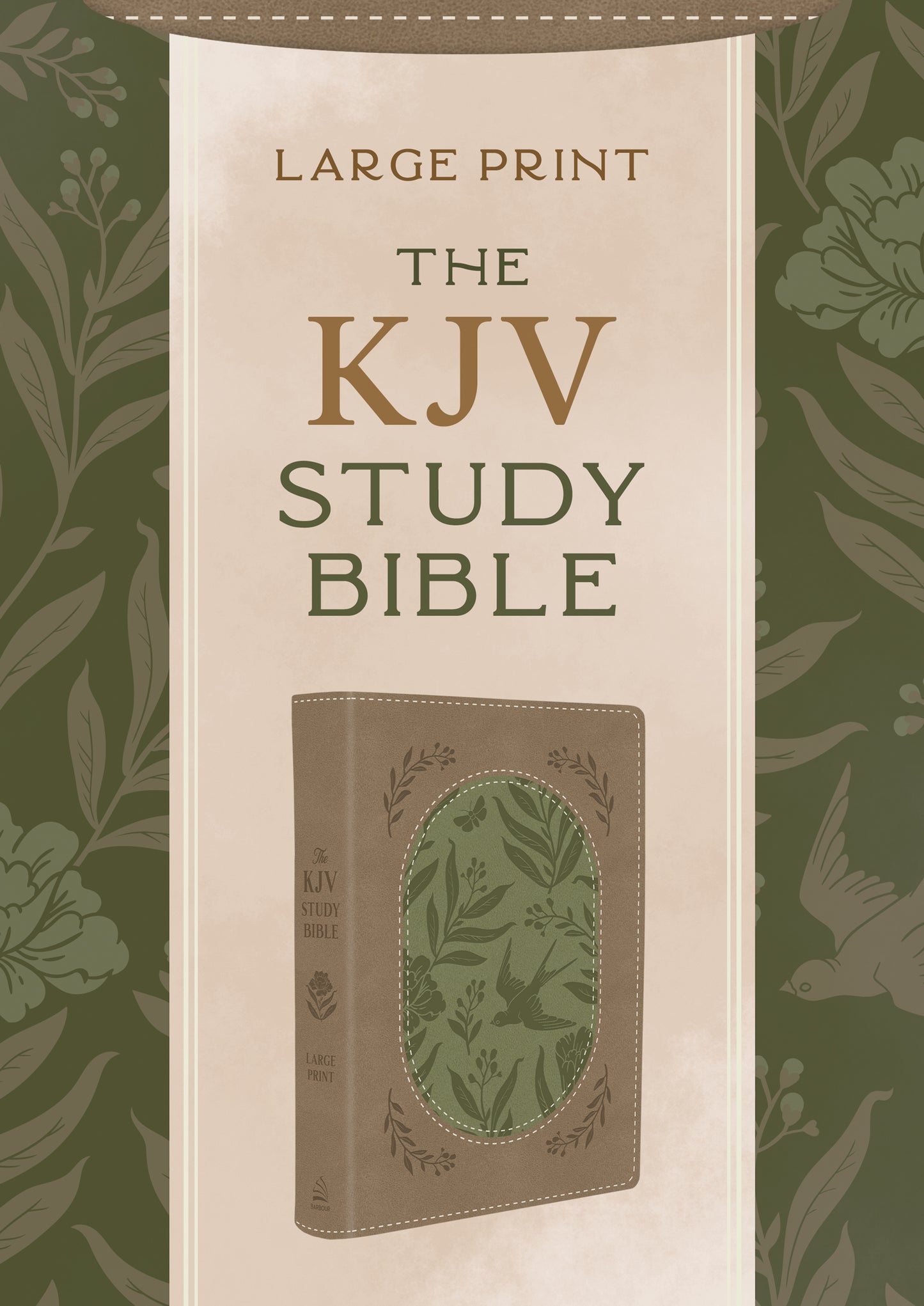 The KJV Study Bible, Large Print [Olive Branches] - The Christian Gift Company