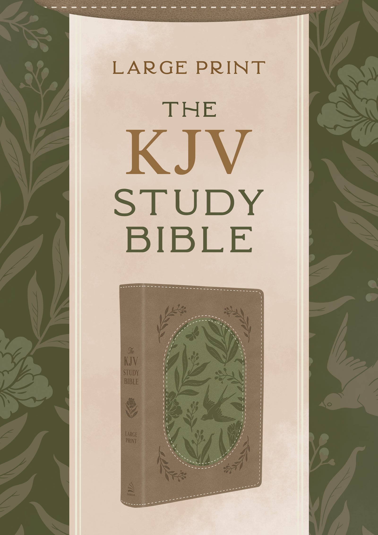 The KJV Study Bible, Large Print [Olive Branches] - The Christian Gift Company