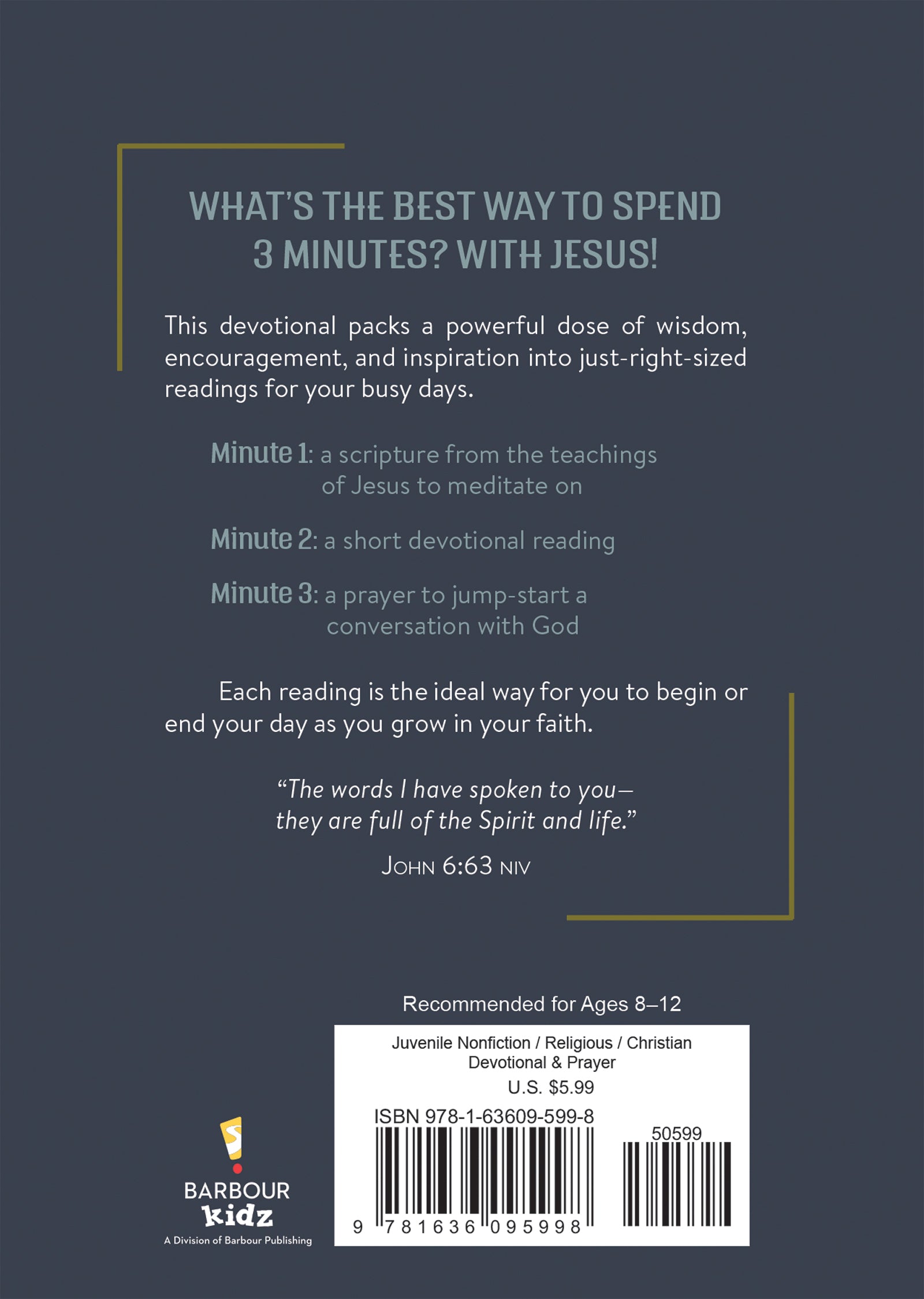 3 Minutes with Jesus: 180 Devotions for Boys - The Christian Gift Company