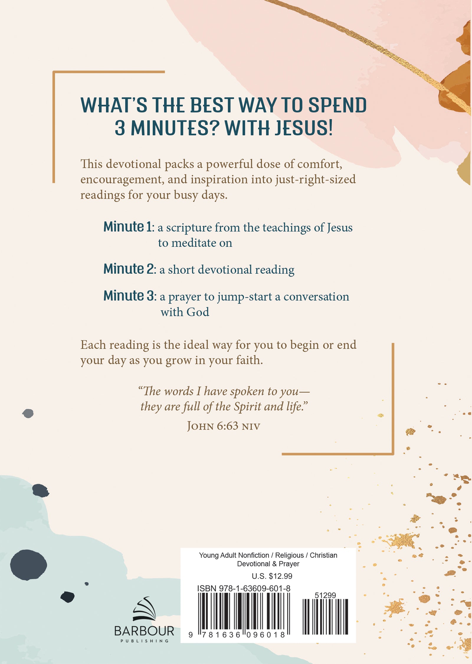 3 Minutes with Jesus: 180 Devotions for Teen Girls - The Christian Gift Company