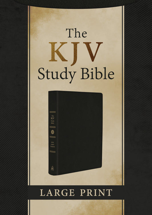 The KJV Study Bible, Large Print [Black Genuine Leather] - The Christian Gift Company