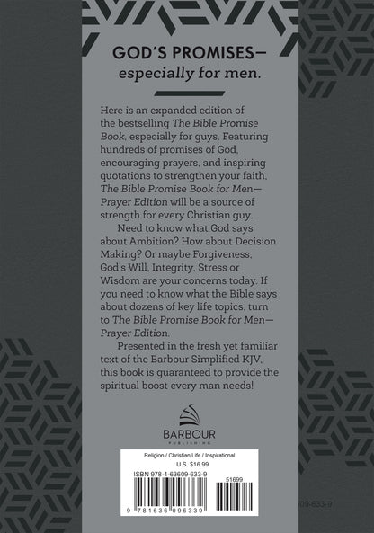 The Bible Promise Book for Men - Barbour SKJV Prayer Edition - The Christian Gift Company