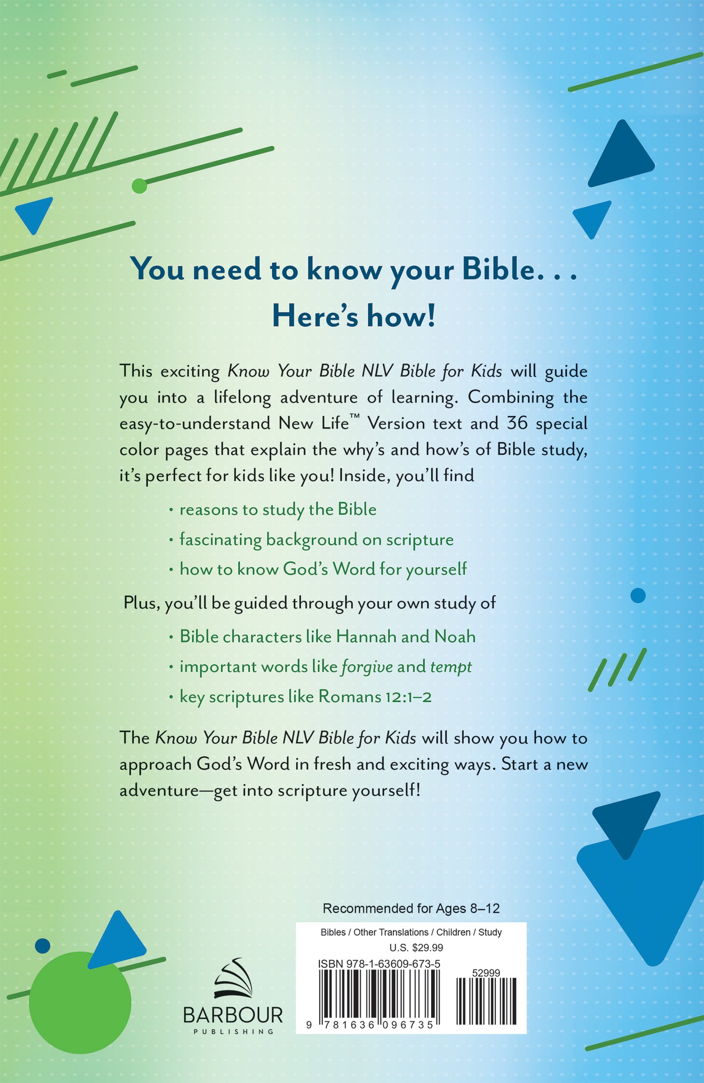 The Know Your Bible NLV Bible for Kids [Boy cover]