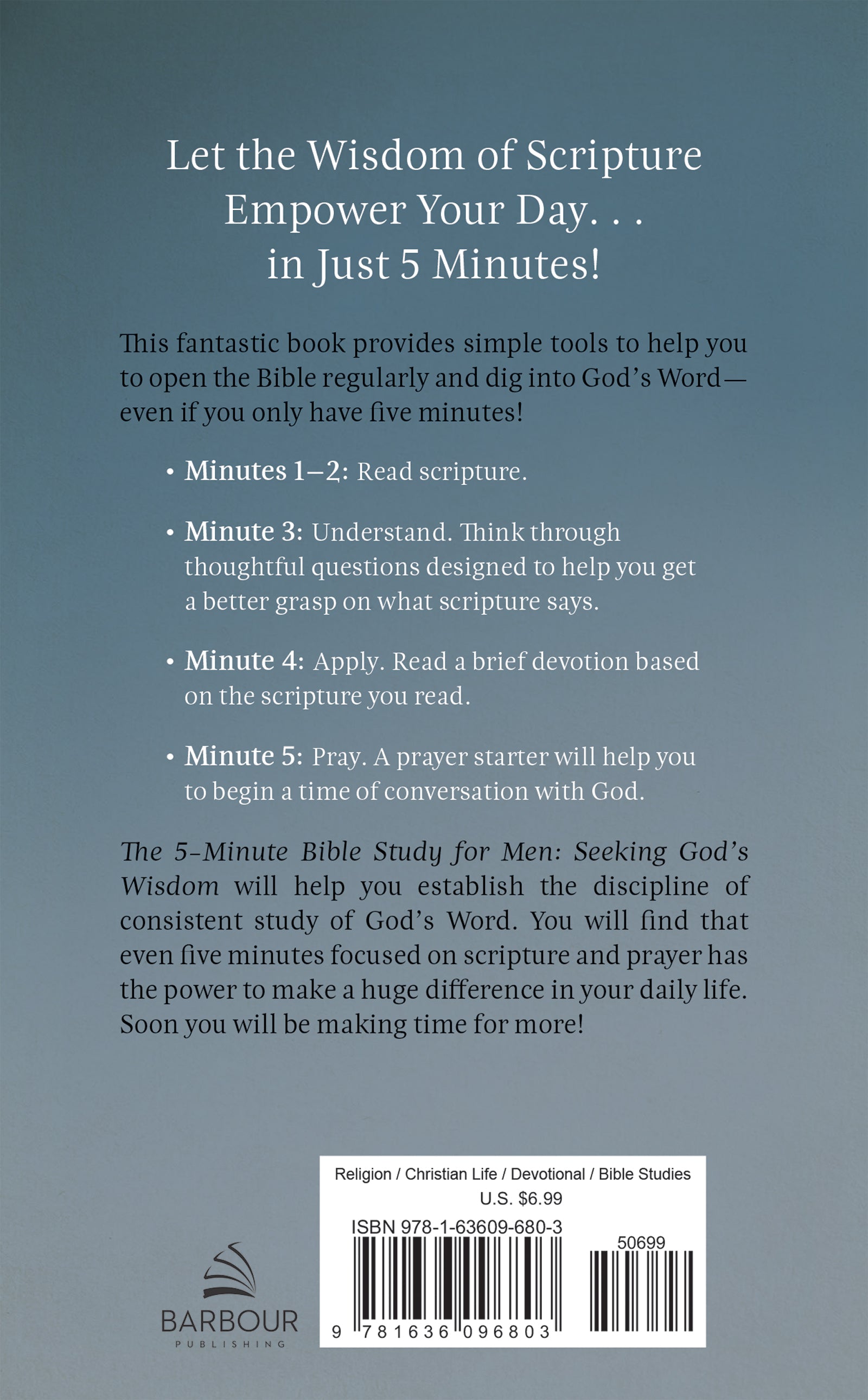 The 5-Minute Bible Study for Men: Seeking God's Wisdom - The Christian Gift Company