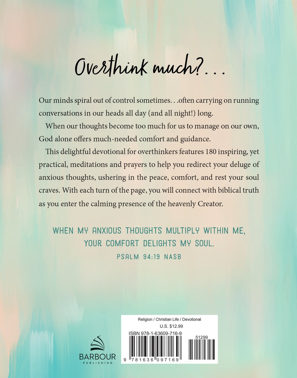 The Overthinker's Devotional - The Christian Gift Company
