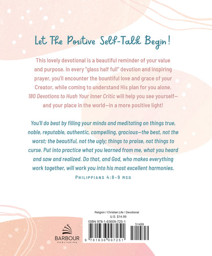 180 Devotions to Hush Your Inner Critic - The Christian Gift Company