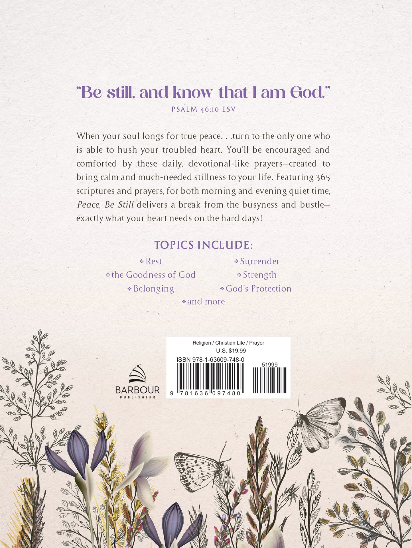 Peace, Be Still: Daily Prayers for Morning and Evening - The Christian Gift Company
