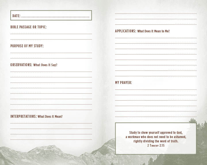 My Bible Study Tracker [Leather Forest] - The Christian Gift Company