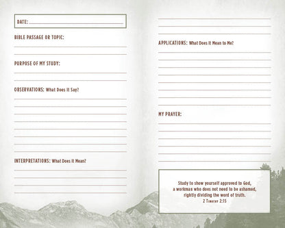My Bible Study Tracker [Leather Forest] - The Christian Gift Company