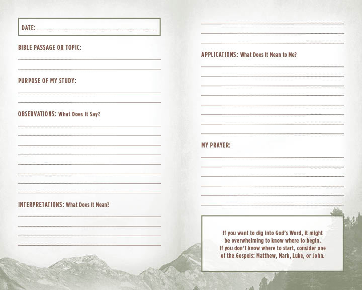 My Bible Study Tracker [Leather Forest] - The Christian Gift Company