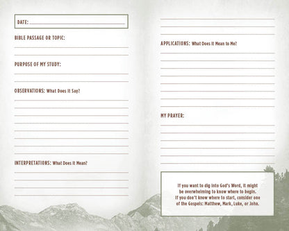 My Bible Study Tracker [Leather Forest] - The Christian Gift Company