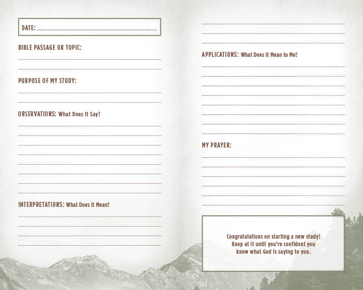 My Bible Study Tracker [Leather Forest] - The Christian Gift Company