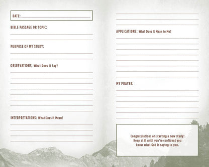 My Bible Study Tracker [Leather Forest] - The Christian Gift Company