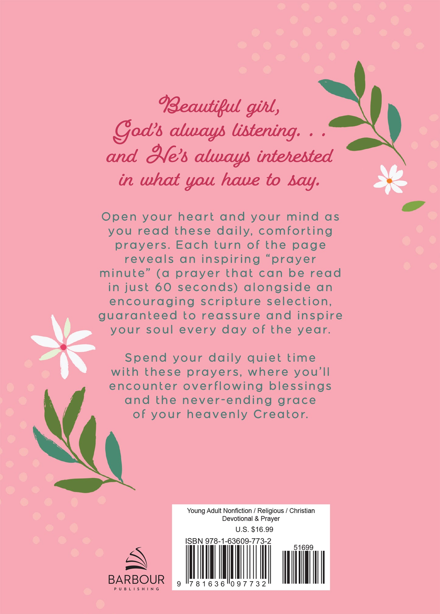 Daily Prayer Minutes for Teen Girls - The Christian Gift Company