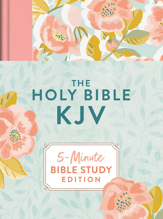 The Holy Bible KJV: 5-Minute Bible Study Edition (Summertime Florals)